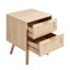 Ahamadou 40cm W Rattan Bedside Table