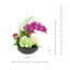 Centre de table orchidée avec hortensias et dahlias-129911338-129911340