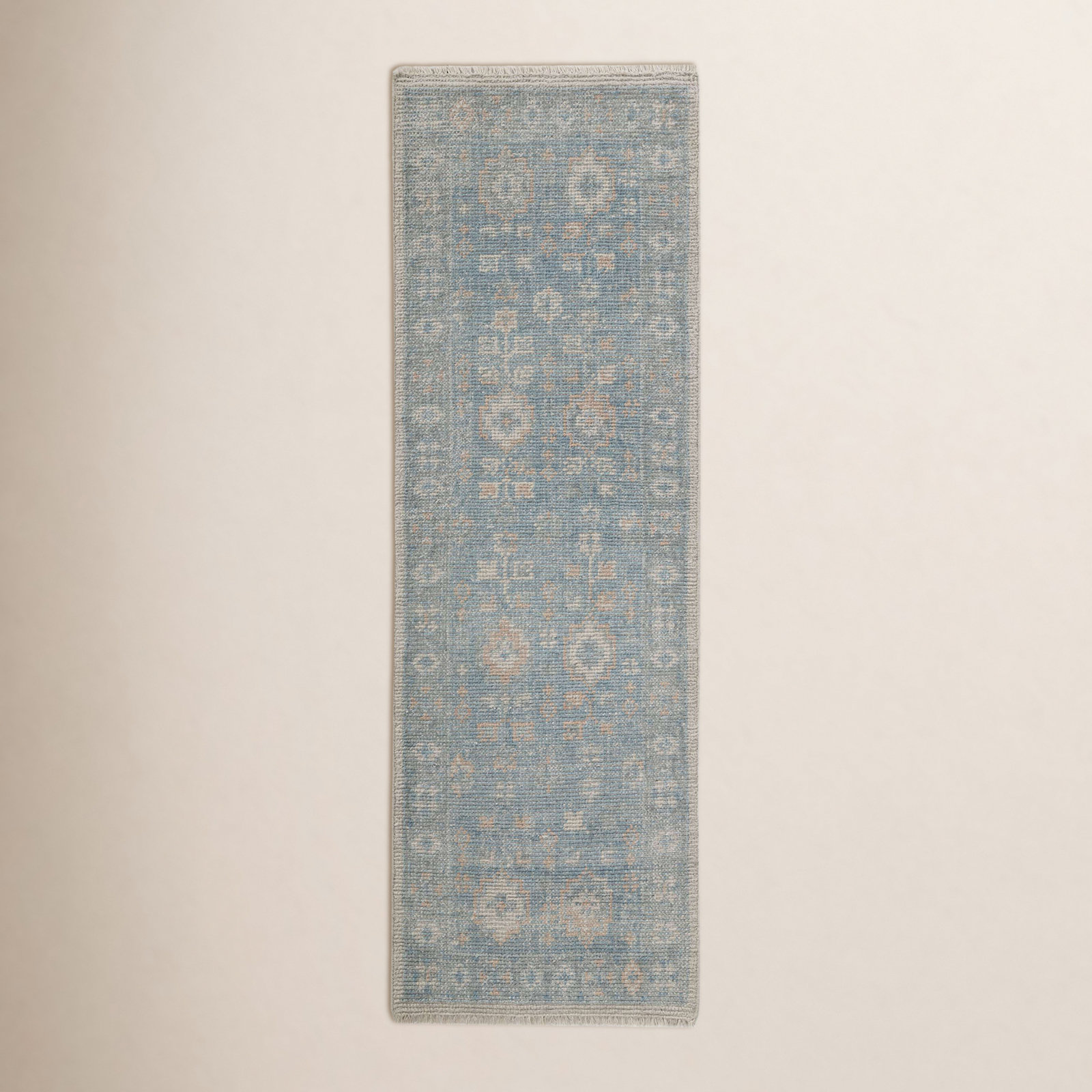 Uzma Hand Knotted Wool Indoor Rug, Runner 2'6" x 8'