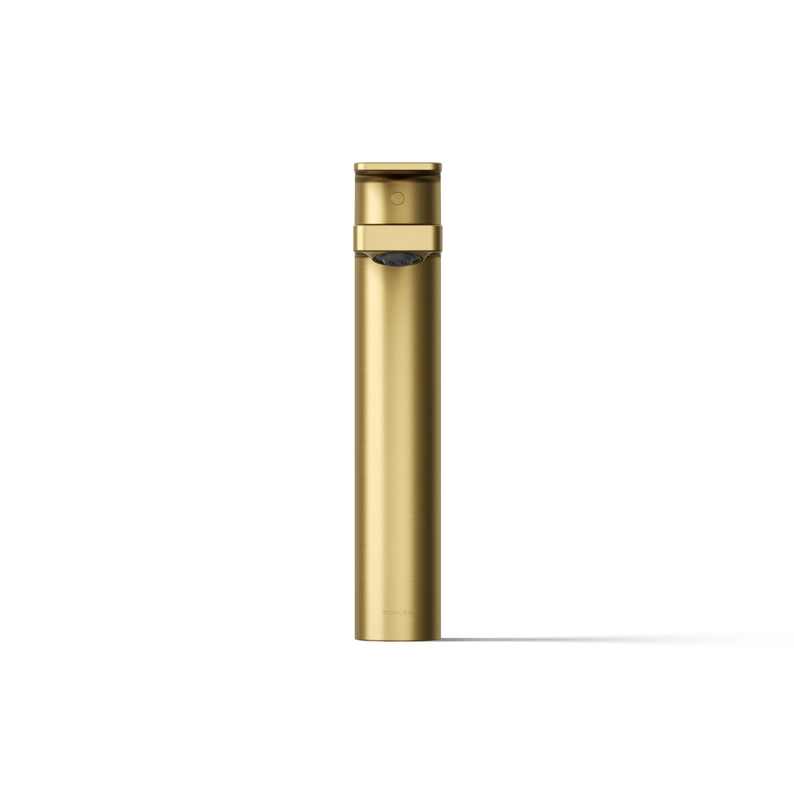 Parallel Tall Single-Handle Bathroom Sink Faucet, Single-Hole Faucet with Pop-Up Drain, 1.2 GPM, Vibrant Brushed Modern Brass