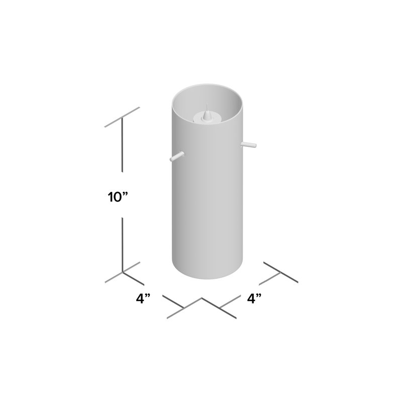 Cylinder - Pendant Glass Shade, Black and White