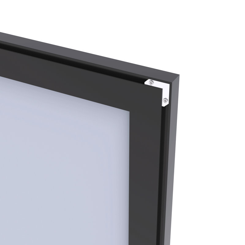Miroir de salle de bain rectangulaire surdimensionné de 60 po x 36 po avec cadre rectangulaire, Noir, 60 po x 36 po