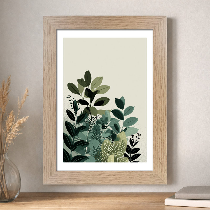 Scandinavian Botanical Eucalyptus Giclee Art Print - Minimal Nordic Wall Art, Home Decor Fine Plant Illustration in Sage and Teal Tones 1 Piece Wall Art