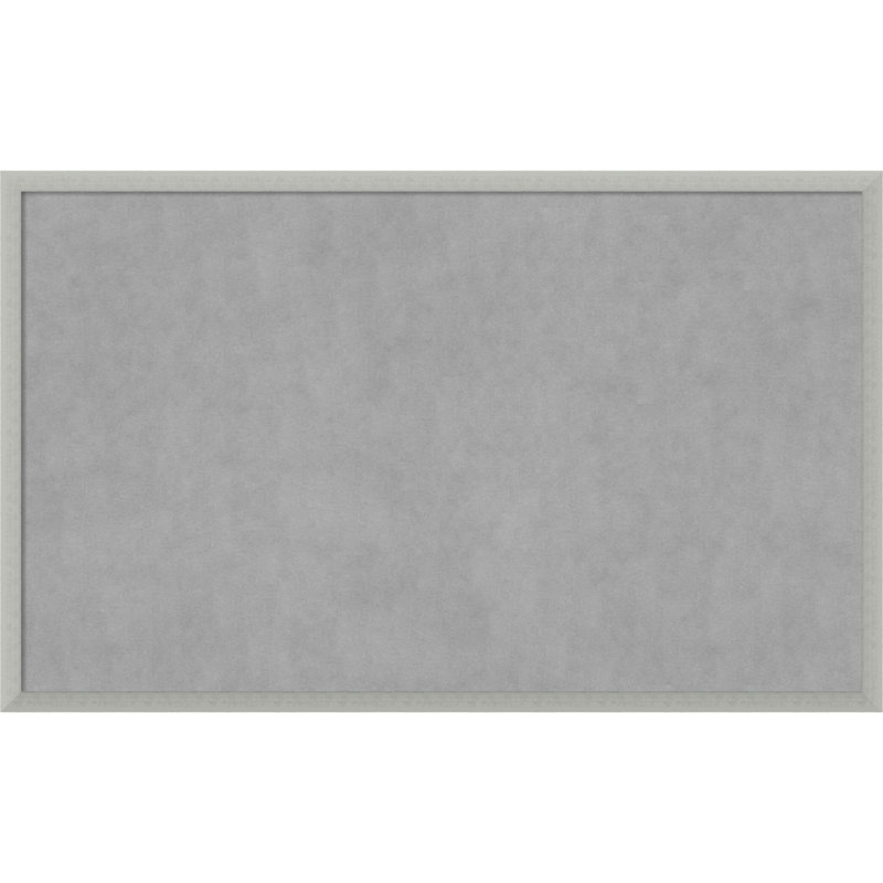 Tableau magnétique encadré feuille d'argent, H 26 po x l 42 po