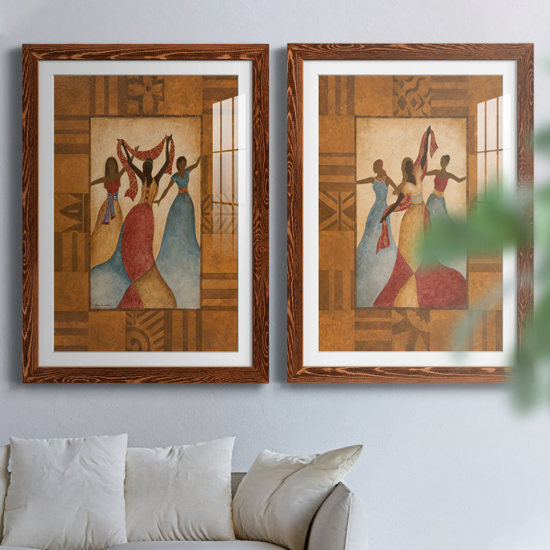 Rhythme - ensemble de 2 peintures encadrées, Cadre en érable, H 31,5 po x l 47 po x P 1,5 po