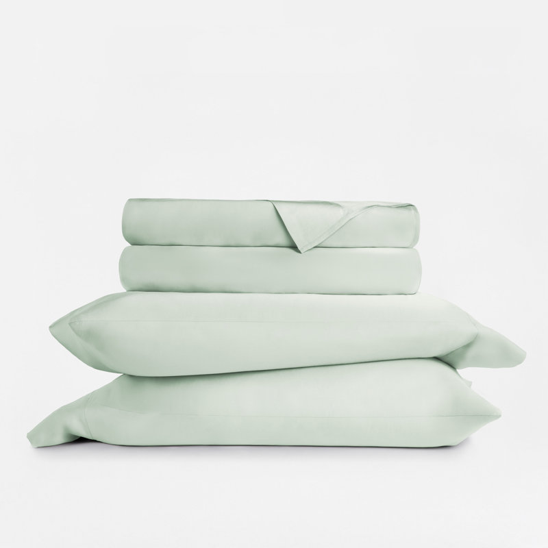 100% Rayon from Bamboo Cooling Sheet Set, California King Sheet with 2 Pillowcases, Aqua