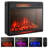 25 in. Electric Fireplace Insert with 3 Flame Colors, 4 Brightness Levels, Timer, Freestanding & Recessed-1110453854