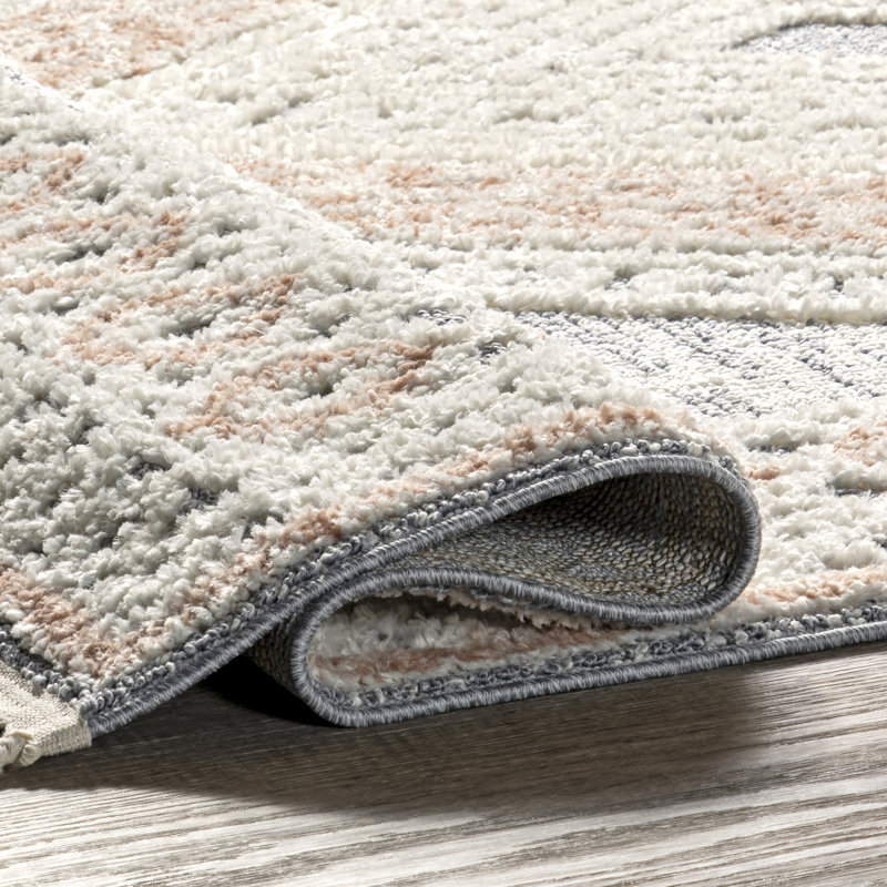 Acacia Raised Diamond Tasseled Area Rug, Rectangle 12' x 15'