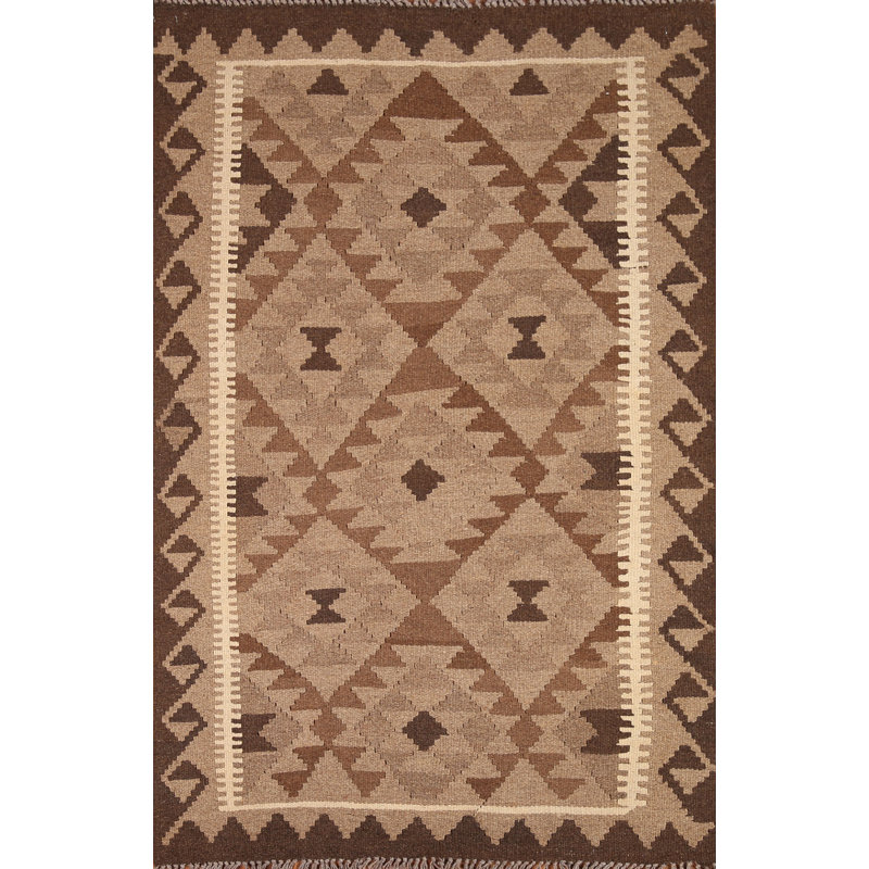 Kilim Reversible Wool Area Rug 3x5