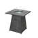 Chartion Square Aluminum Propane Smokeless Fire Pit Table with Hidden Fuel Tank