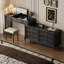 Commode rétro en bois massif simple-107785482