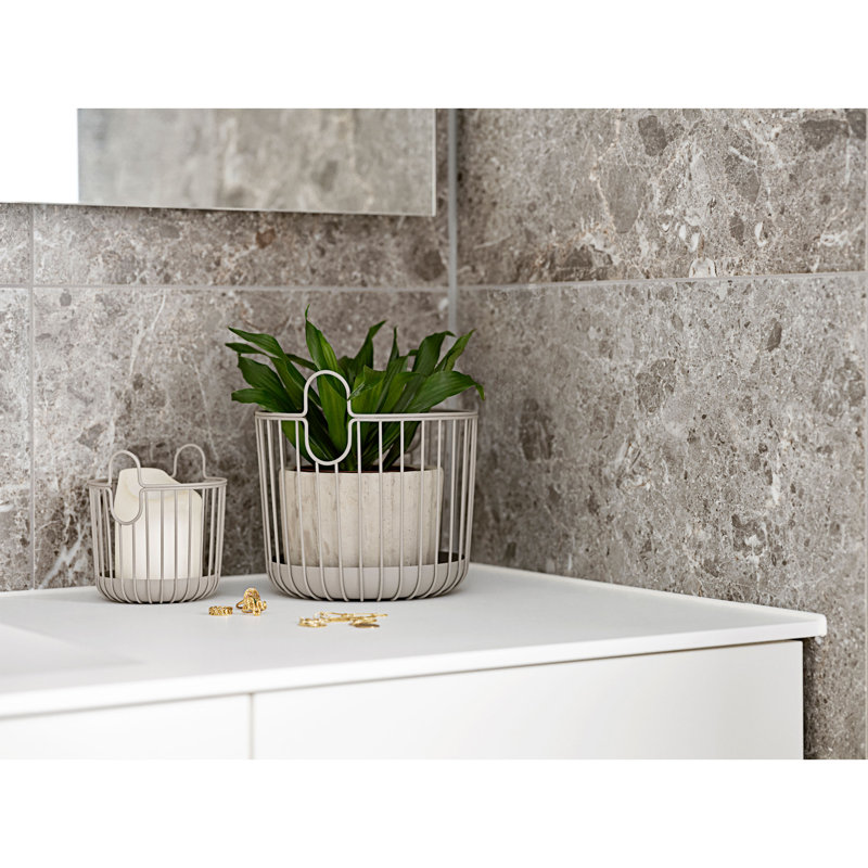Zone Denmark Decorative Bin, Taupe, 20cm H x 20cm W x 20cm D