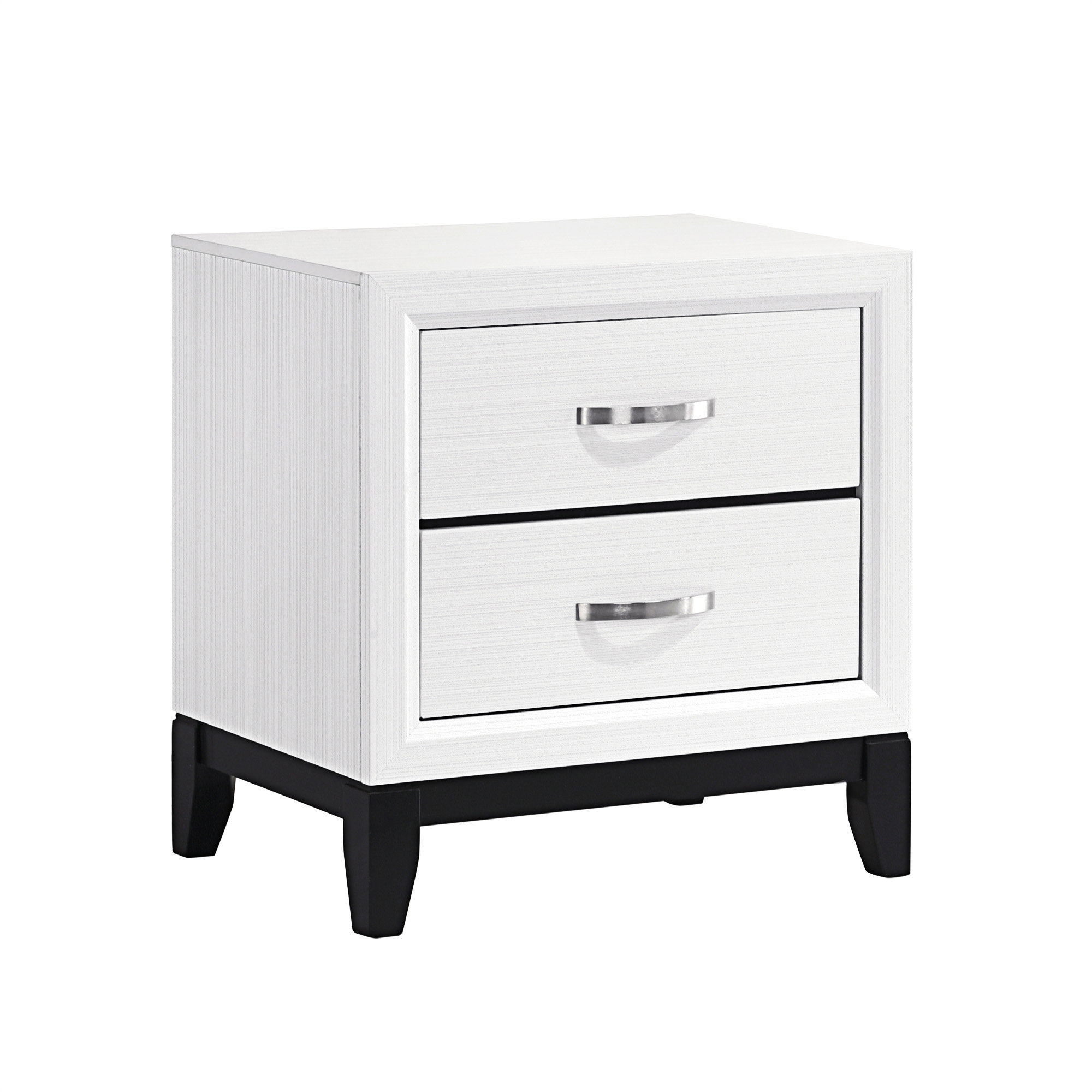 Red Barrel Studio® Modern Contemporary White Finish Storage Nightstand
