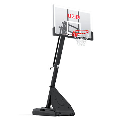 IGL 54" Outdoor Basketball Goal System with Adjustable Height and Steel Frame