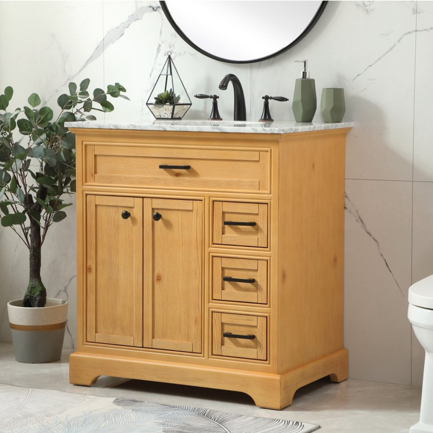 Hermes 32'' Single Bathroom Vanity, Natural