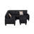 6-Piece Upholstered Sectional ,Black