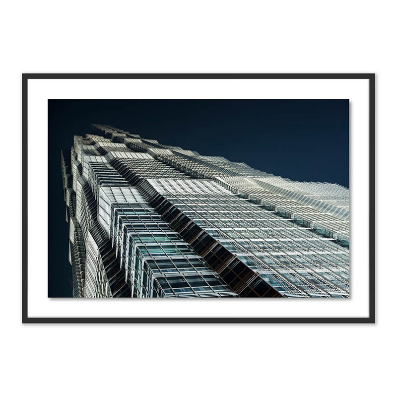 Edifice I Print by Jakob Wagner, Black, 34" H x 48" W x 2.5" D