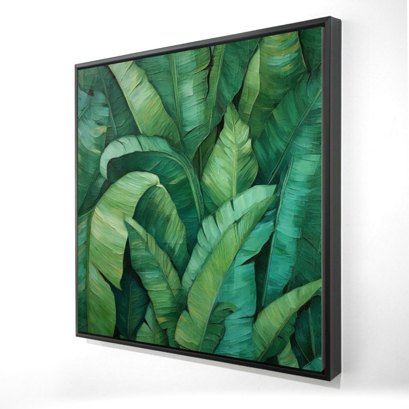 Dense Leaves Framed Canvas - Contemporary Bedroom Home Decor