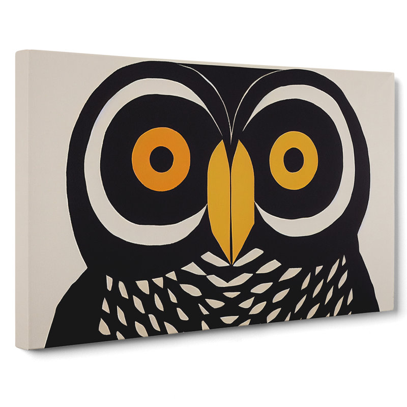 Vintage Owl Art Vol.3 Abstract - Wrapped Canvas, 50cm H x 76cm W x 3cm D