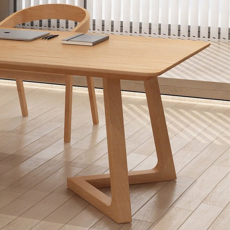 Bureau rectangulaire en bois massif Burlywood, H 29,53 po x l 70,87 po x P 31,5 po