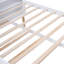 Grand lit plateforme avec rangement et tablettes gigognes TG, blanc