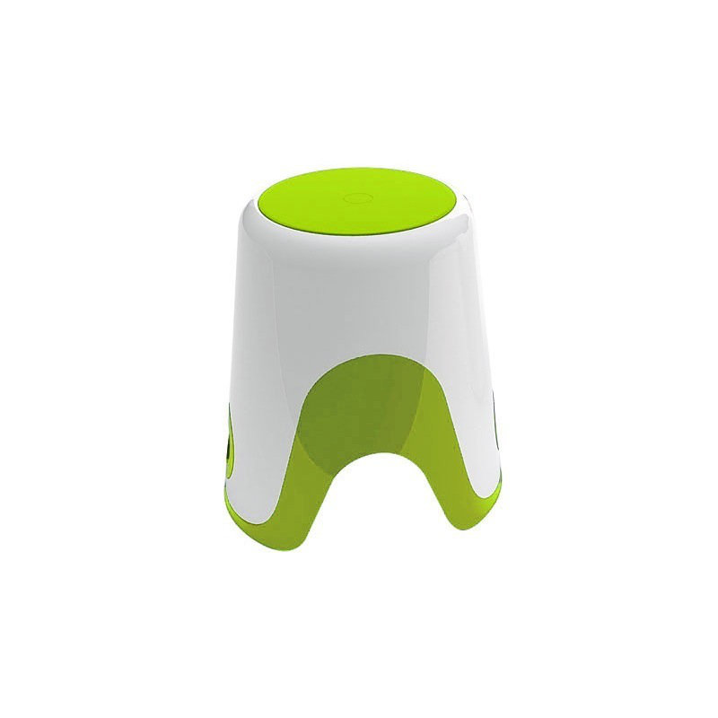 Tabouret de salle de bain Wendy, Blanc / Vert