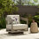 Chaise longue pivotante en aluminium avec coussins Harmonti