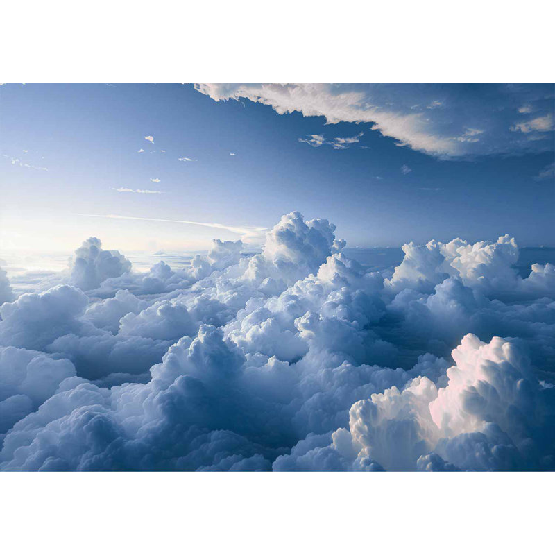 Murale paysage pelez et collez - formation de nuage moelleux, L 57 po x L 41 po
