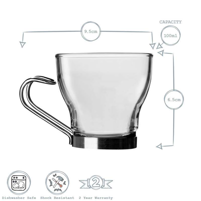 Oslo Glass Espresso Cups - 100ml, 12