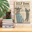  «Golf News 1» par Jean Plout, art mural sur toile, 12 po x 16 po