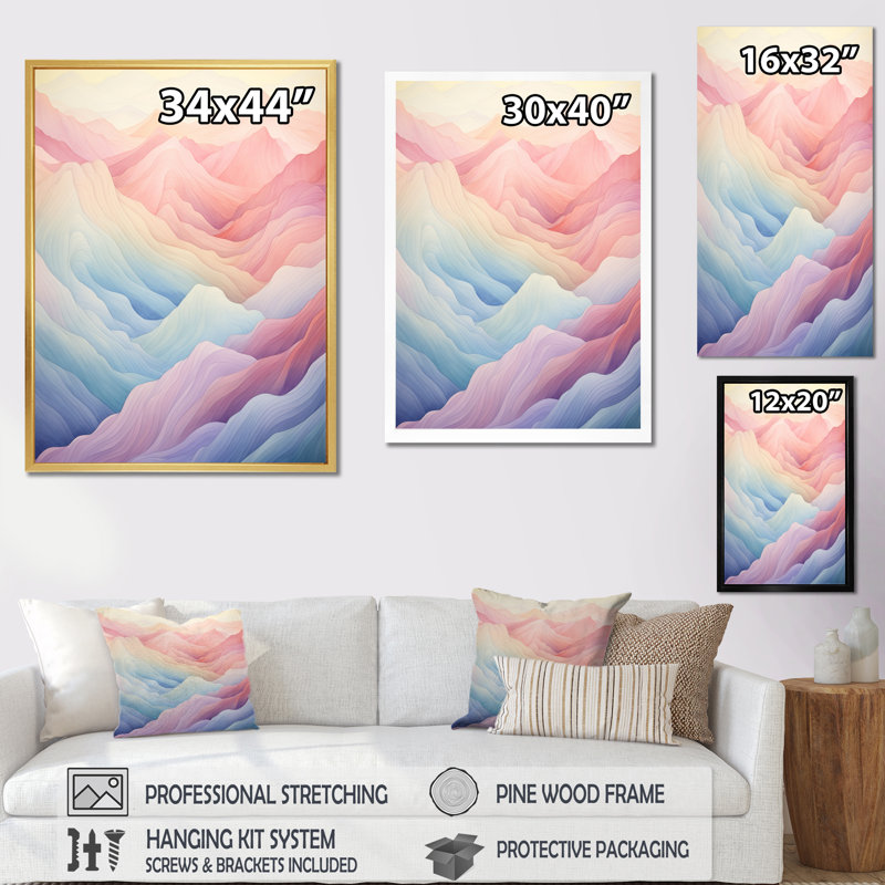 Majestic Mountain Views II, Toile tendue, H 32 po x l 16 po x P 1 po