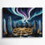 «Sci Fi Norse rune pierre cercle», art mural sur toile grise-120533759