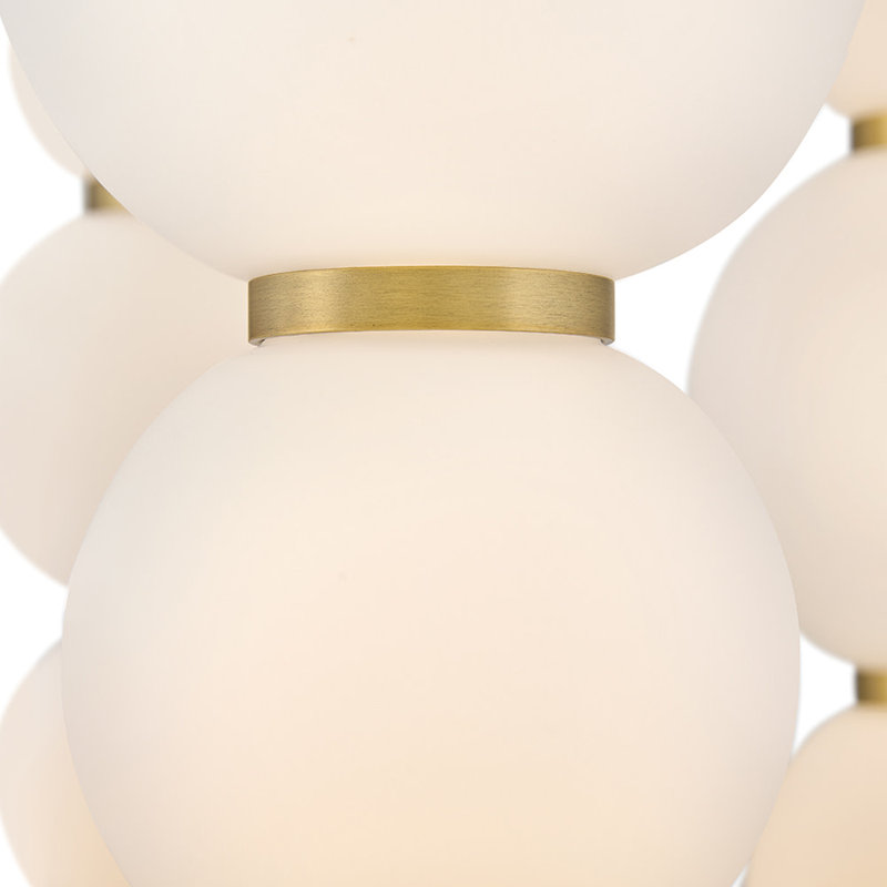 Trigo 1 - Light Steel LED Chandelier by Lisa McDennon