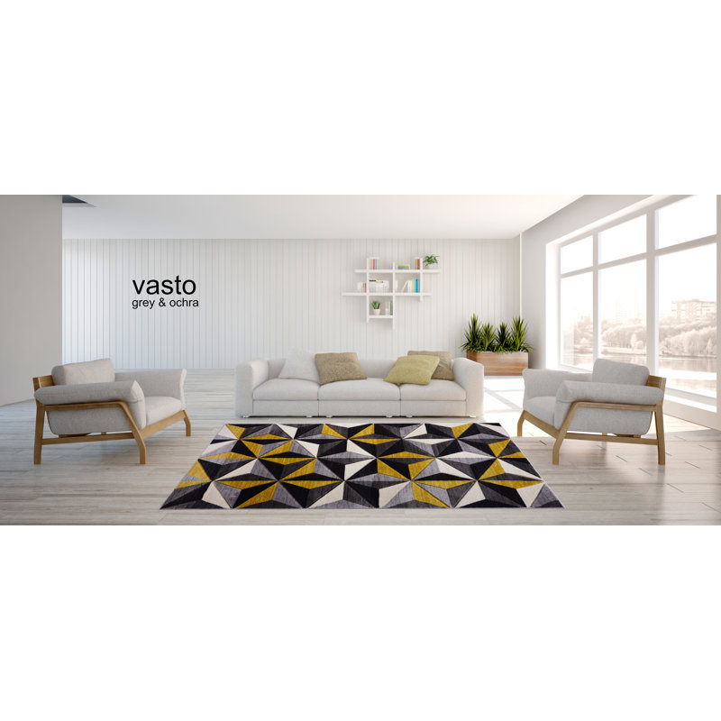Jackson Geometric Area Rug, Rectangle 60 x 110cm