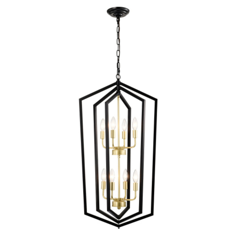 Farmhouse Kitchen Chandeliers, Vintage Rustic Cage Light Fixture Adjustable Height  Chandeliers For Dining Room Hallway Foyer Entryway (E12 Bulbs Not Included)