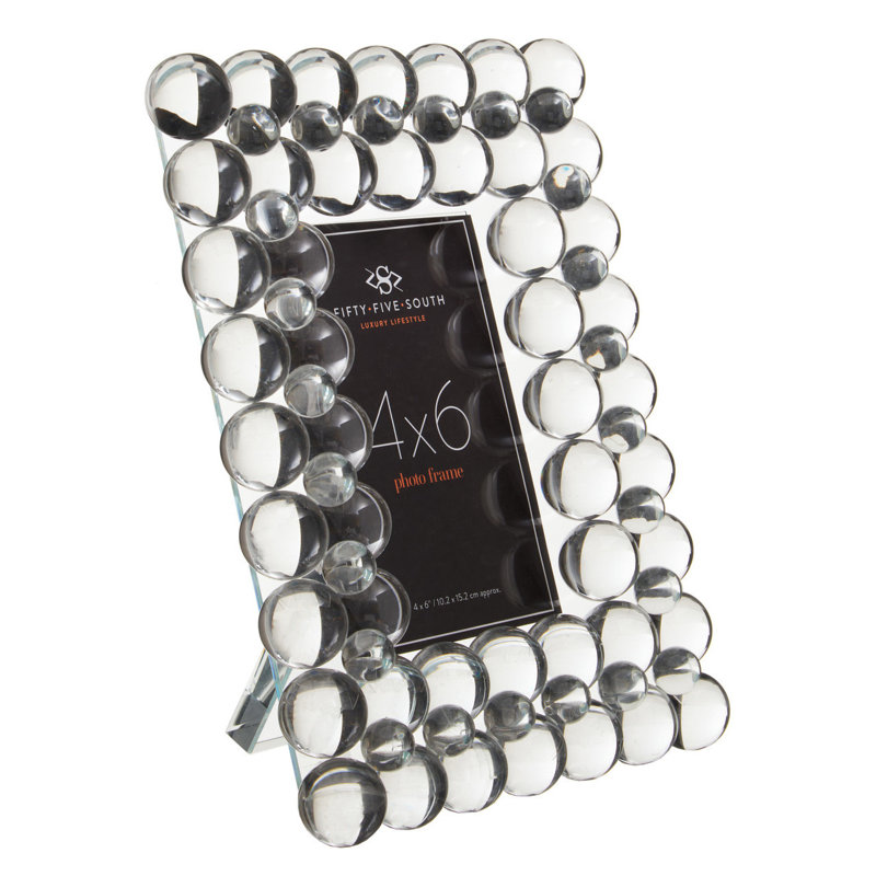 Creager Clear Crystal Picture Frame with Mat
