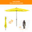 Parasol de marché d'extérieur rectangulaire à DEL 9 pi avec bouton-poussoir Saraye-2095713945