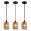 3 pièces de luminaires suspendus tissés pour plafonniers lustres pour salle à manger