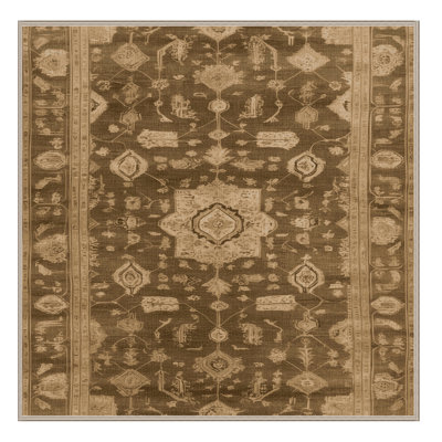 Tapis brun lavable à la machine