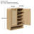 41" Tall Rattan Shoe Storage Cabinet, 24 Pairs Shoe Cabinet For Entryway,-772015759