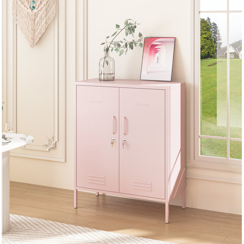 Armoire de rangement verrouillable en métal à 2 portes, armoire industrielle robuste à 3 niveaux avec tablettes amovibles, rangement polyvalent facile à assembler pour le bureau à domicile