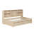Twin Daybed Frame With Sideboard, Built-In Port, 2 Drawers, Natural Finish Size Side Shelves, , Shade-1660986998