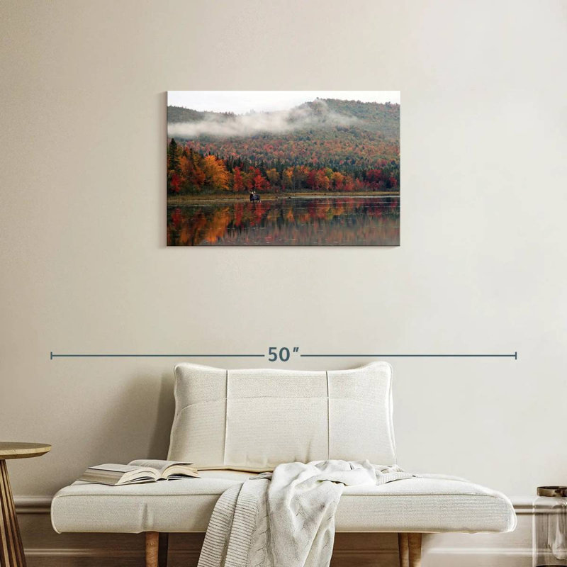 Alvord automne dans la rivière Androscoggin, H 20 po x l 30 po
