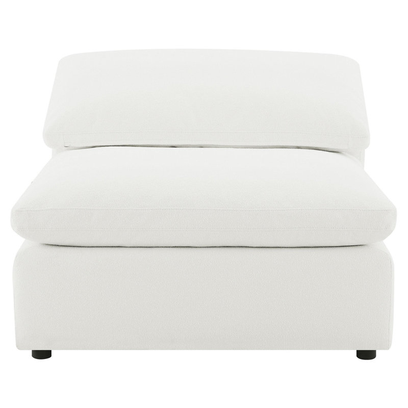 Fauteuil rembourré Raleigh Boucle, Bouclé ivoire
