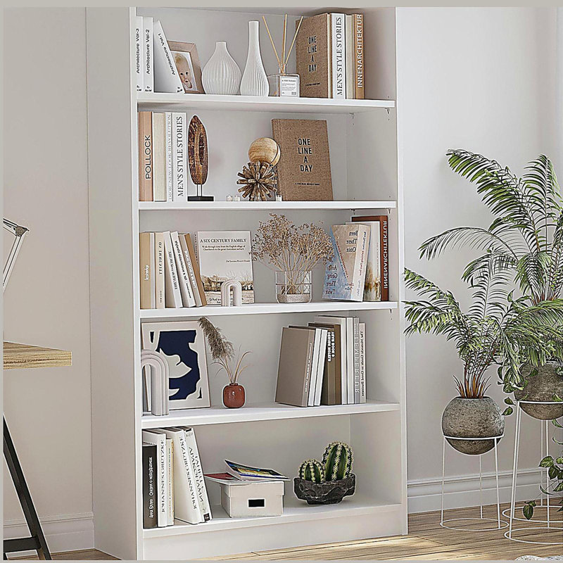 Bibliothèque 5 tablettes, Blanc