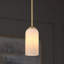 Mini-luminaire suspendu cylindrique en or blanc à 5 lumières de 5,25 po avec verre à marbre blanc Shelby-133585198-133585199