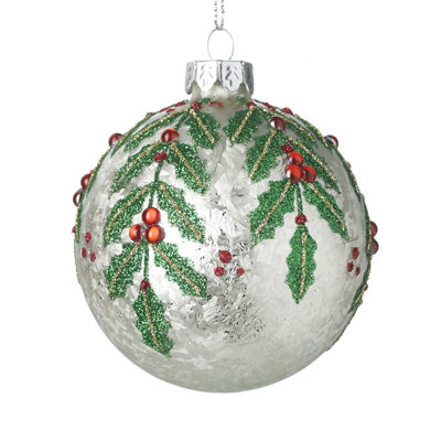 8cm Glass Bauble