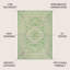 Tapis intérieur / extérieur crème / vert Aaleayah Medallion-1505997849