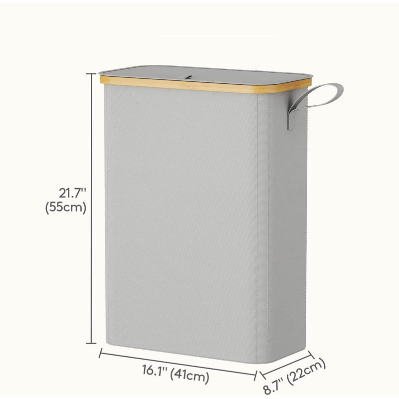 Laundry Hamper, Silver Grey