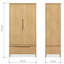 Baggett 2 Door Solid + Manufactured Wood Wardrobe